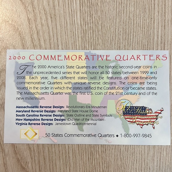 50 States Commemorative Quarters Philadelphia Mint Year 2000 - Picture 5 of 5